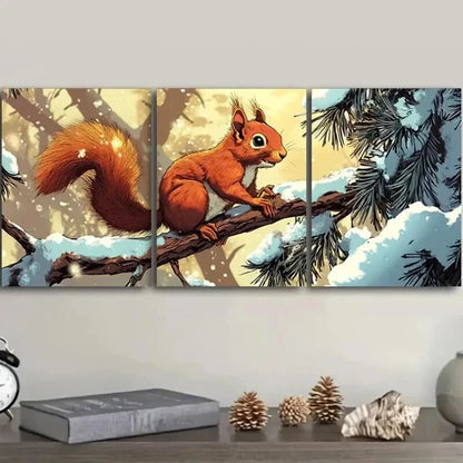 3pcs Rustic Wooden Natural Colorful Perfect Wall Art Set Canvas Unframed - High Quality Print 100% Australian Made Wall Canvas