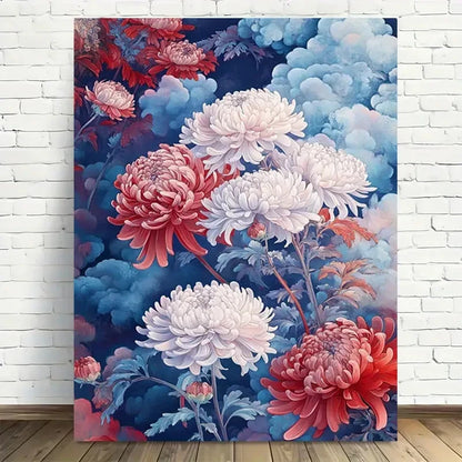 Beautiful Elegant Floral Modern Vintage Painting40x60cm Metal Print Ready to Hang - Bella Home Decor