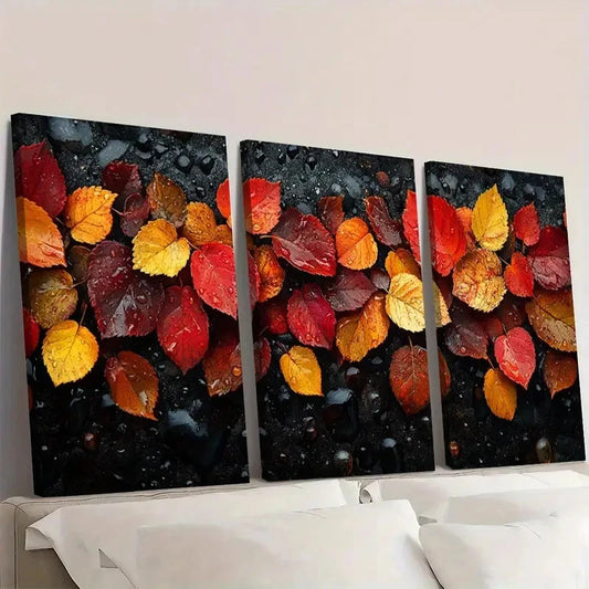 3pcs Vibrant Multicolor Abstract Acrylic iu Wall Art Set Canvas Framed 60x90cm - High Quality Print 100% Australian Made Wall Canvas Ready to Hang