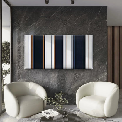 Abstract Geometric Stripes Wall Art Canvas Office Home Room Framed 120x60cm