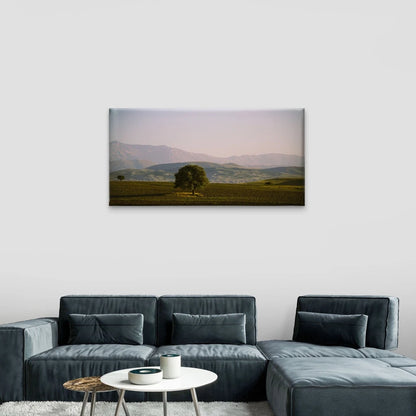 Minimalist Lone Tree Landscape Wall Art Canvas Office Home Framed 120x60cm