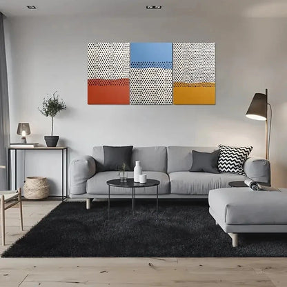 3pcs Modern Abstract Vibrant Colors Metal Print Ready to Hang Art