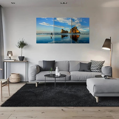 3pcs Beach Runner Sand Coastal Metal Print Ready to Hang Art - Bella Home Decor