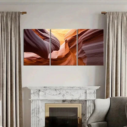3pcs Aesthetics Mountain Rock Art Painting Wall Art Canvas Unframed - High Quality Print 100% Australian Made Wall Canvas - Bella Home Decor