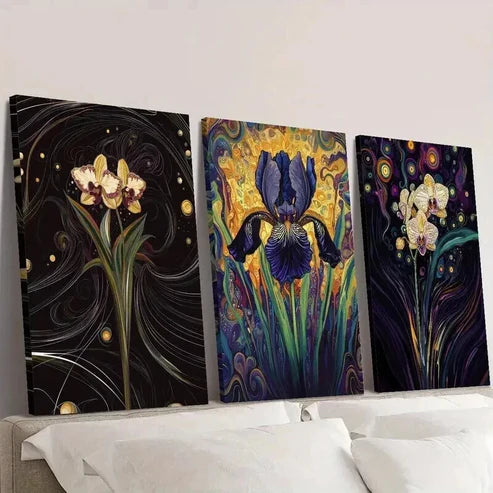 3pcs Bright Tropical Flowers & Exotic Plants Wall Art Canvas Unframed - High Quality Print 100% Australian Made Wall Canvas - Bella Home Decor