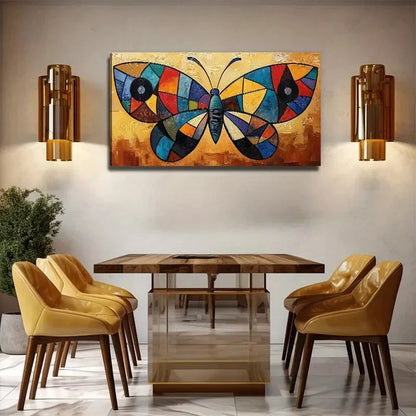 Open-Winged Butterfly Modern Wall Art Canvas Office Home Room Framed 120x60cm
