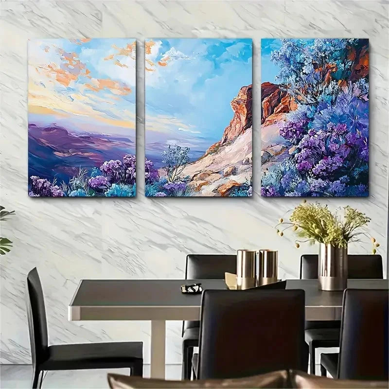 3pcs Ayers Rock Australian Wall Hanging  Wall Art Set Canvas Framed 60x90cm - High Quality Print 100% Australian Made Wall Canvas Ready to Hang - Bella Home Decor