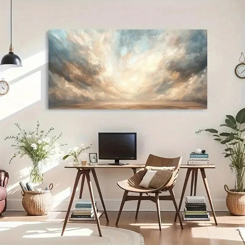 Dramatic Sunset Sky And Clouds Wall Art Canvas Office Home Room Framed 120x60cm - Bella Home Decor