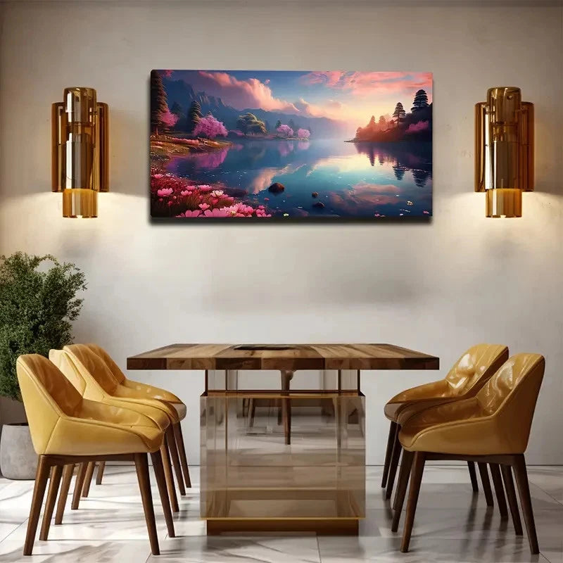 Leisurely Romantic Wall Art Canvas Office Home Room Framed 120x60cm