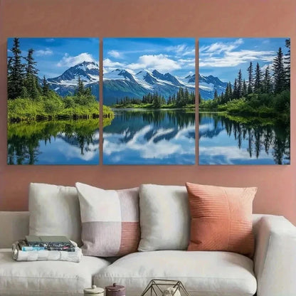 3pcs Alaska Alaskan Landscape Décor Perfect Wall Art Canvas Framed 60x90cm - Bella Home Decor