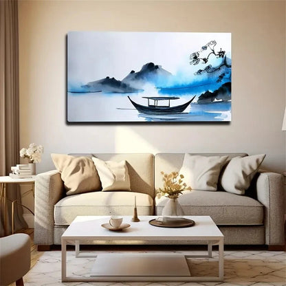 Dream Boat Obscure Wall Art Canvas Office Home Room Framed 120x60cm