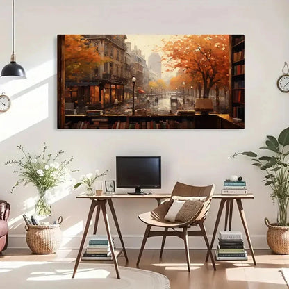 Urban Street View Modern Wall Art Canvas Office Home Room Framed 120x60cm