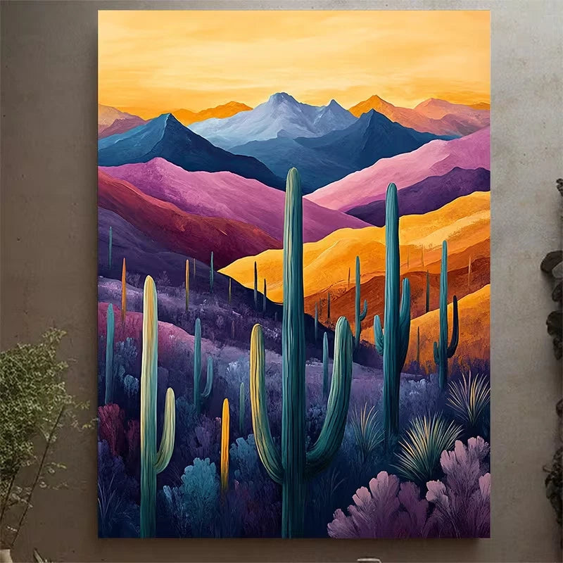 Southwest Desert Landscape 60x90cm Metal Print Ready to Hang