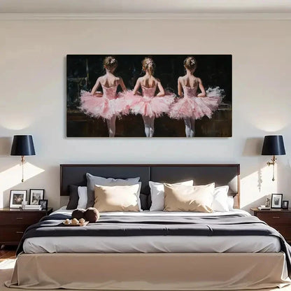 Ballet Dancers Modern Décor Wall Art Canvas Office Home Room Framed 120x60cm - Bella Home Decor