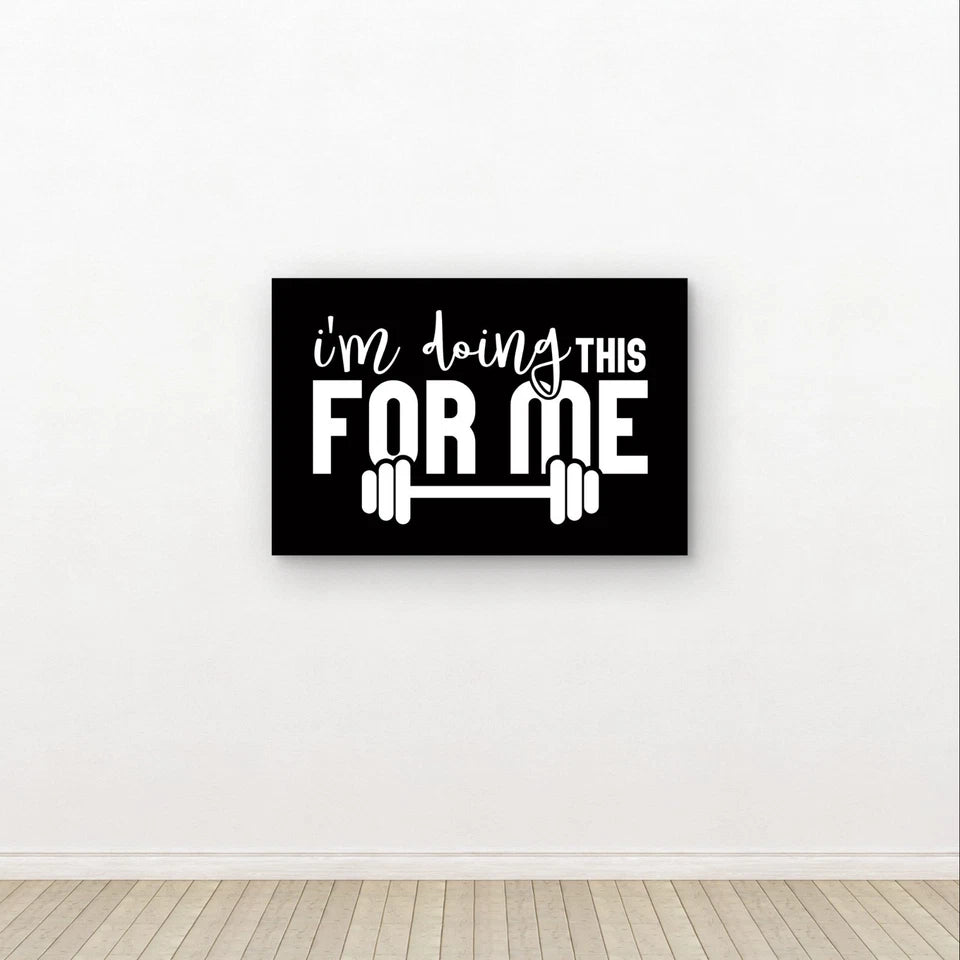 Black & White Workout Motivation Quote 5mm Plastic Poster Ready to Hang 90x60cm