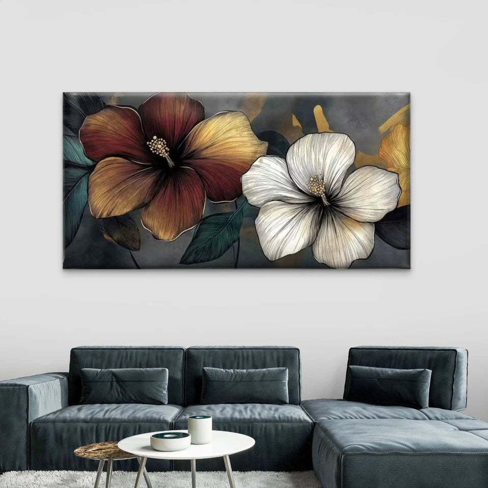 The Midnight Garden's Breath Wall Art Canvas Office Home Room Framed 120x60cm