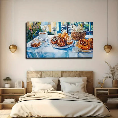 Food On The Table Minimalist Wall Art Canvas Office Home Room Framed 120x60cm