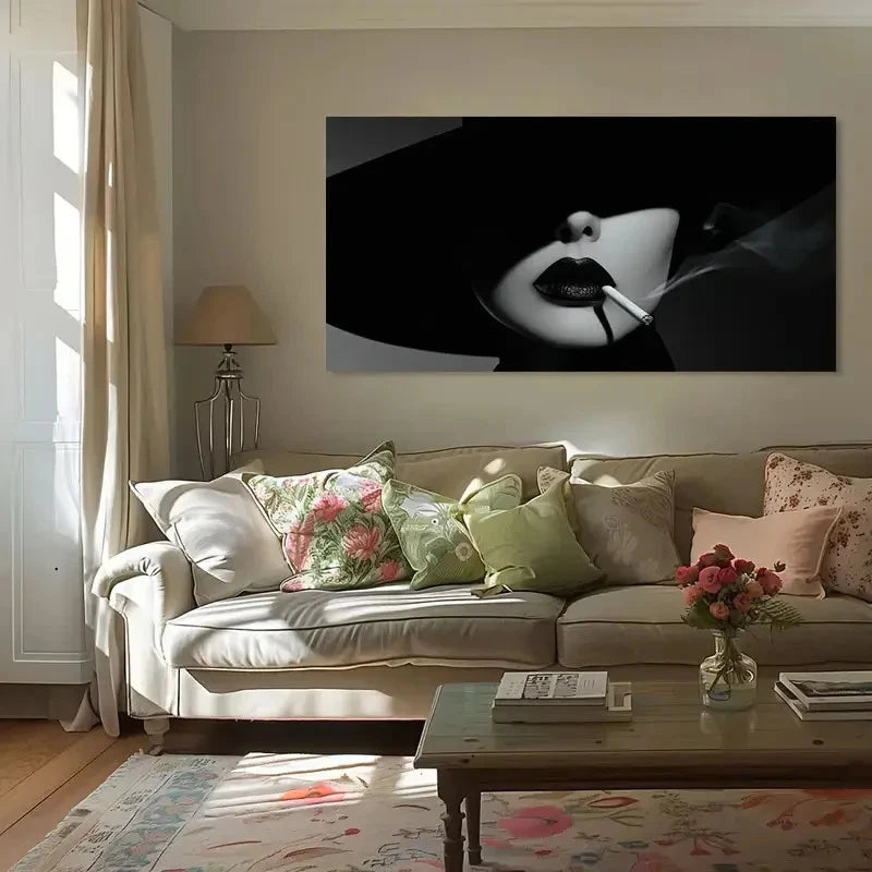 Modern Black & White Surreal Be Wall Art Canvas Office Home Room Framed 120x60cm