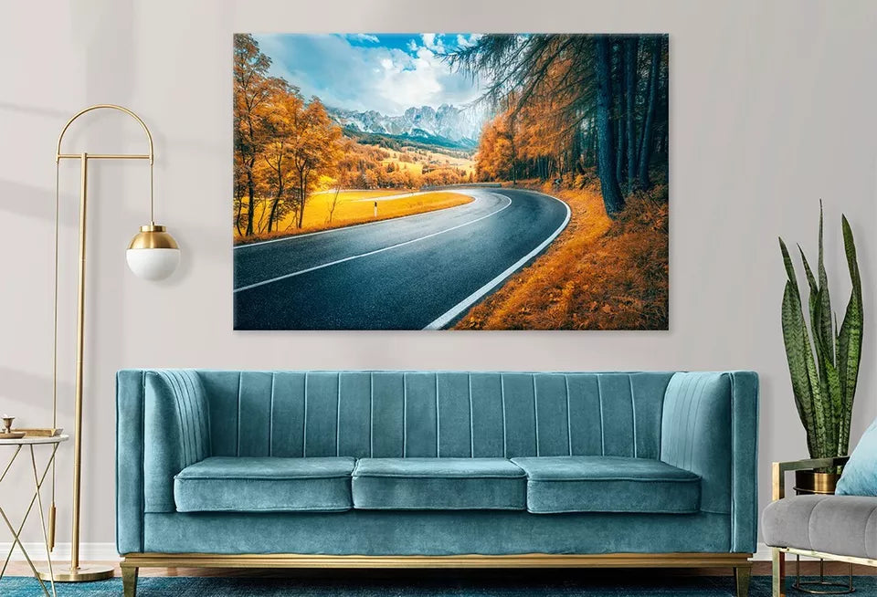 Beautiful Orange Tree Pathway Wall Art Decor 100% Australian Made - Bella Home Decor