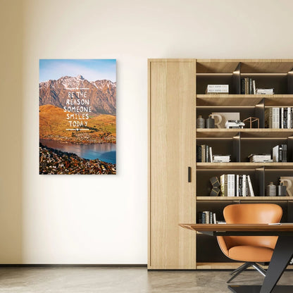 Be A Reason Someone Smiles Quote 5mm thick Plastic Poster Ready to Hang 90x60cm