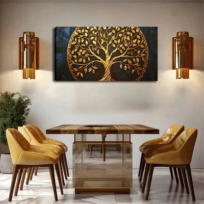 Modern Minimalist Golden Branch Wall Art Canvas Office Home Room Framed 120x60cm