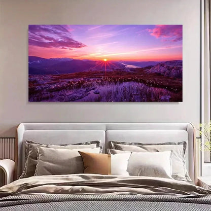 National Forest Park Twilight Wall Art Canvas Office Home Room Framed 120x60cm - Bella Home Decor