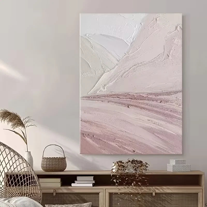 Abstract Landscape Soft Pastel Tones 60x90cm Metal Print Ready to Hang