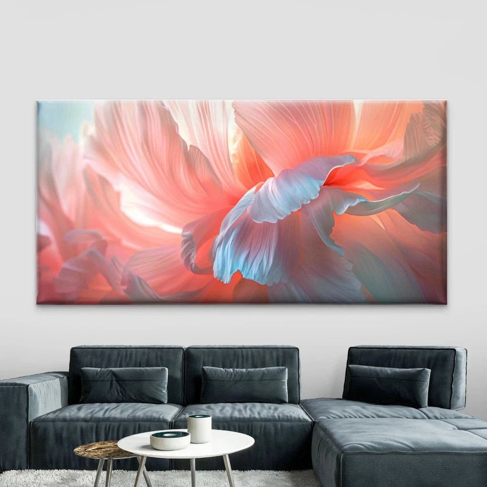 Graceful Flower Petals Wall Art Canvas Office Home Room Framed 120x60cm