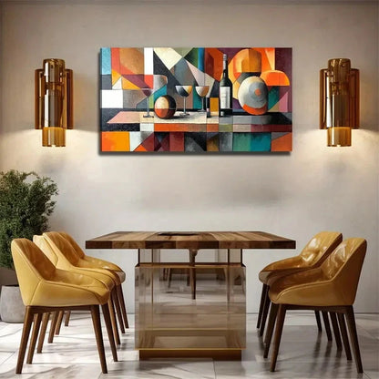 Modern Abstract Dining Table Wall Art Canvas Office Home Room Framed 120x60cm