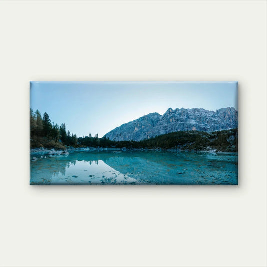 Sorapiss Mountain Glacial Lake Wall Art Canvas Office Home Room Framed 120x60cm