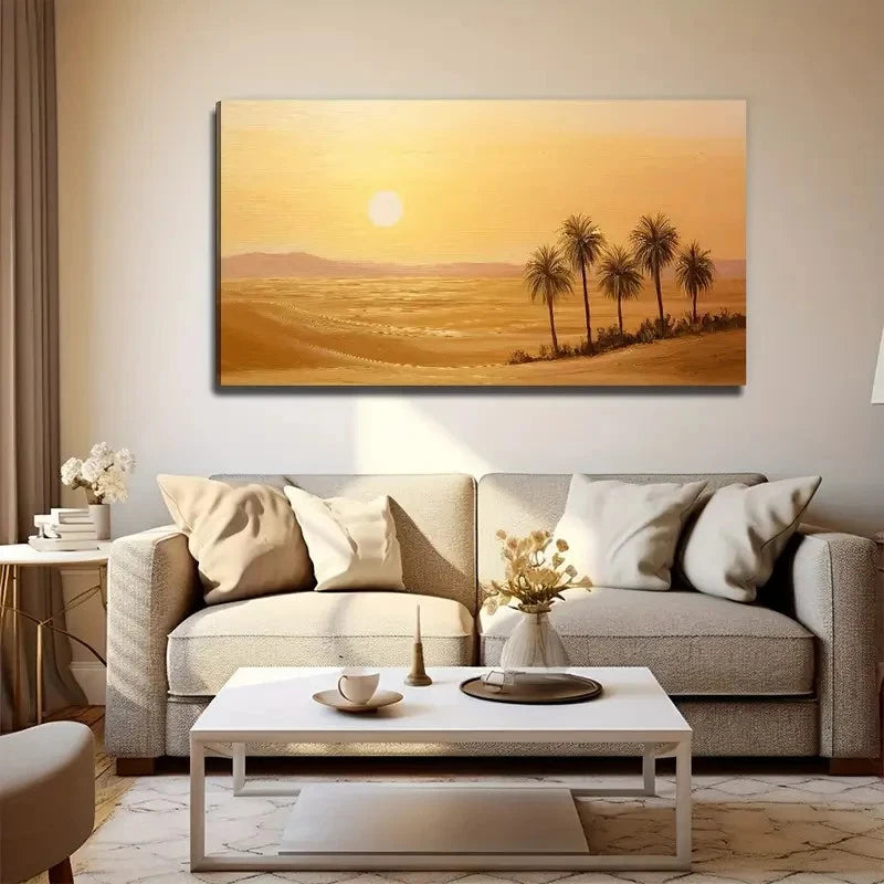 Desert Plant Suitable Wall Art Canvas Office Home Room Framed 120x60cm