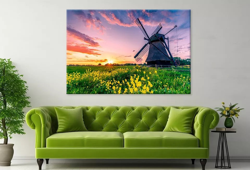 Water Scoop Mill In East Friesland Wall Art Decor 100% Australian Made - Bella Home Decor