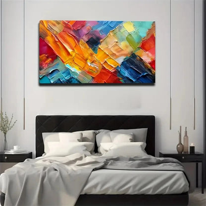 Unique Abstract Pigment Pattern Wall Art Canvas Office Home Room Framed 120x60cm