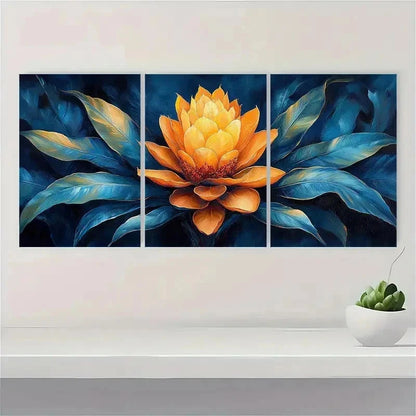 3pcs Guzmania Plant HJ  Wall Art Set Canvas Framed 40x60cm - High Quality Print 100% Australian Made Wall Canvas Ready to Hang