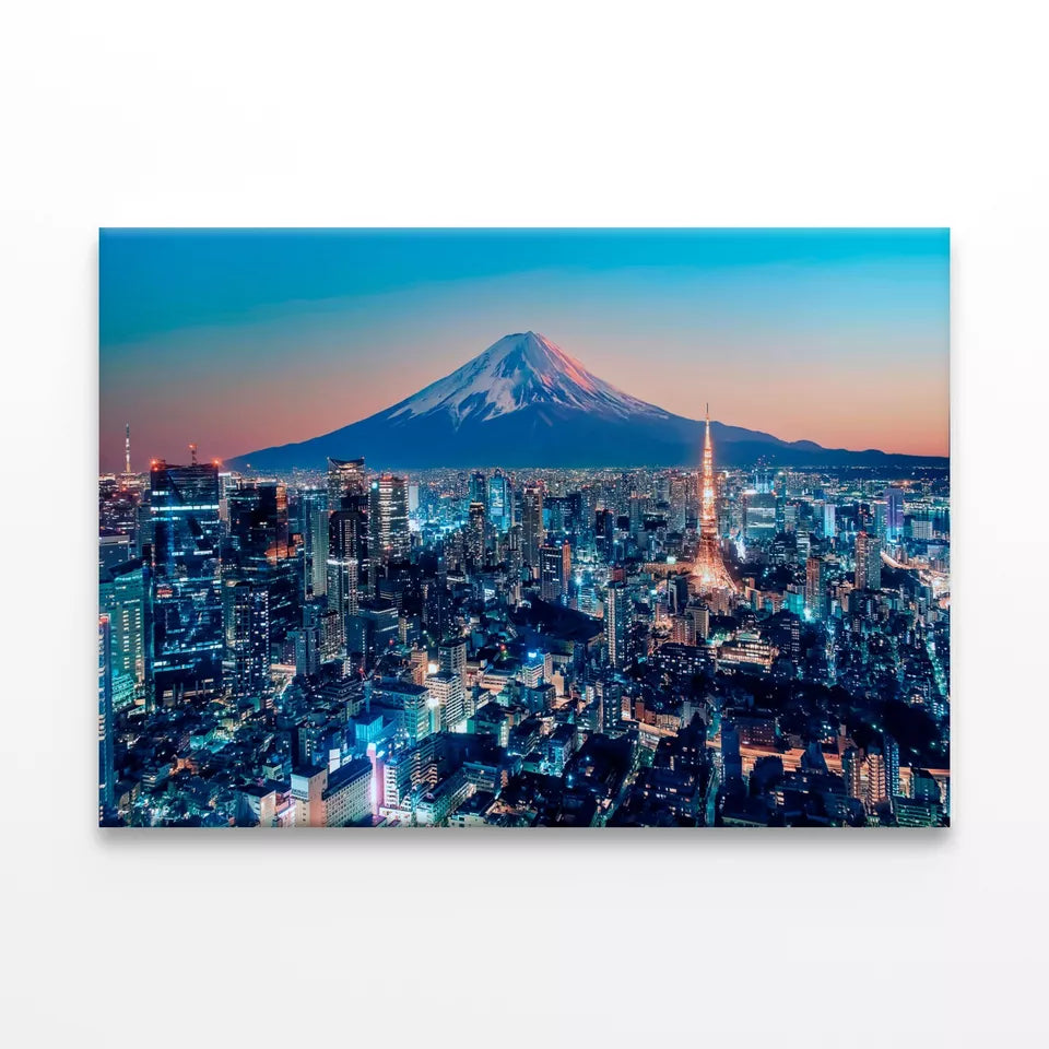 Tokyo City During Sunset Wall Art Decor 100% Australian Made - Bella Home Decor