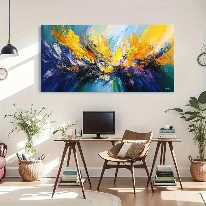 Explosion Decorative Artwork Wall Art Canvas Office Home Room Framed 120x60cm - Bella Home Decor