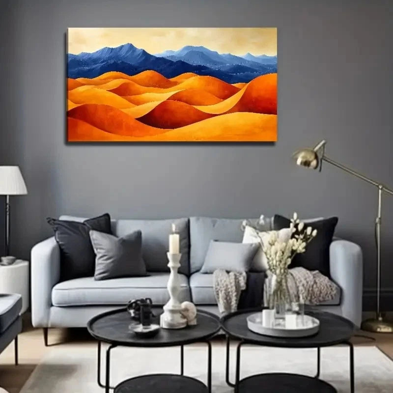 Desert Scene Suitable Wall Art Canvas Office Home Room Framed 120x60cm