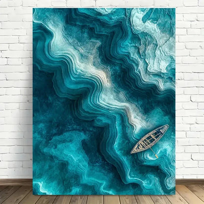 Beautiful Aesthetic Modern Vintage Design Painting 40x60cm Metal Print Ready to Hang - Bella Home Decor