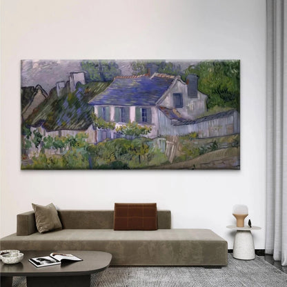 Countryside Cottage Landscape Wall Art Canvas Office Home Room Framed 120x60cm
