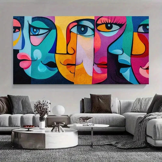 Modern Graffiti One Piece Wall Art Canvas Office Home Room Framed 120x60cm