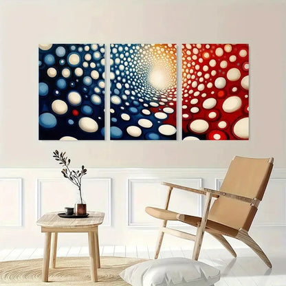 3pcs Dots By Yayoi Kazama Japanese Perfect Wall Art Set Canvas Framed 40x60cm - High Quality Print 100% Australian Made Wall Canvas Ready to Hang. - Bella Home Decor