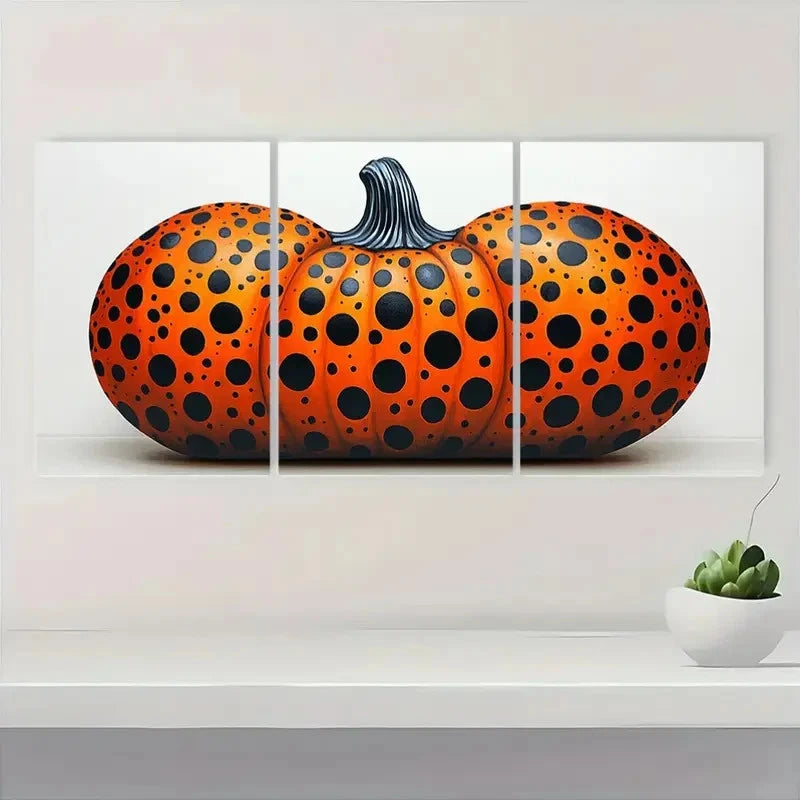 3pcs  Japanese Pumpkin by Yayoi    Wall Art Set Canvas Framed 40x60cm - High Quality Print 100% Australian Made Wall Canvas Ready to Hang - Bella Home Decor