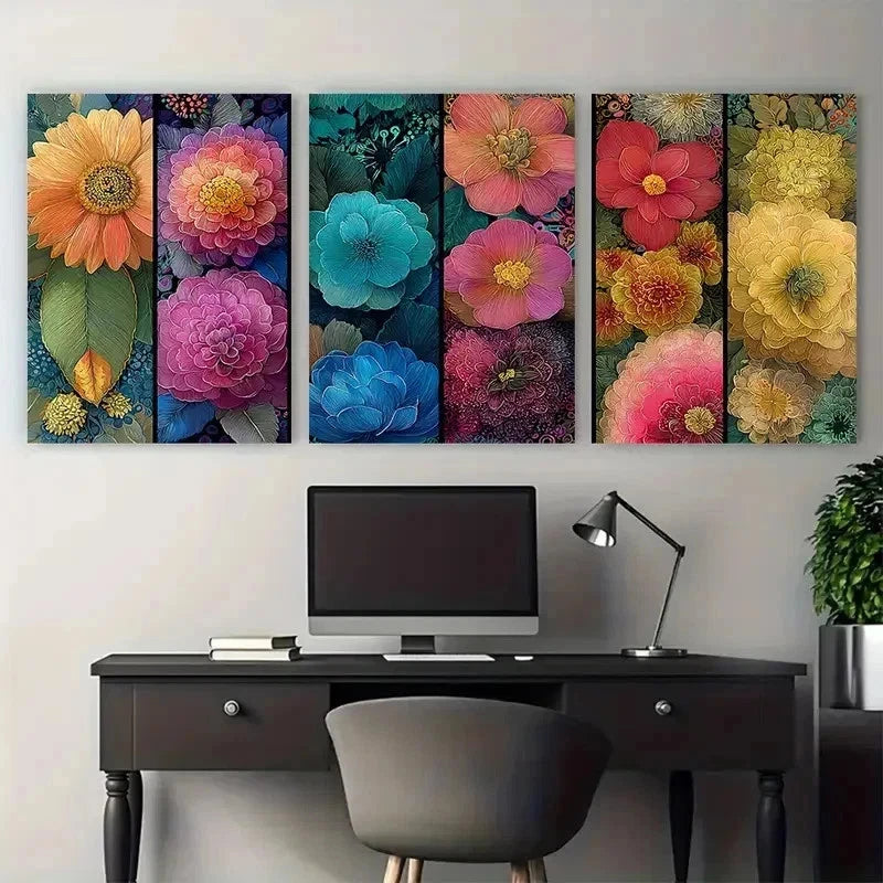 3pcs Aesthetic Vintage Luxury Perfect Wall Art Set Canvas Framed 50x70cm - High Quality Print 100% Australian Made Wall Canvas Ready to Hang - Bella Home Decor