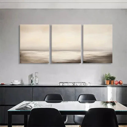 3pcs Calm Ocean Tones Minimalist Décor Perfect Wall Art Canvas Unframed - High Quality Print 100% Australian Made Wall Canvas