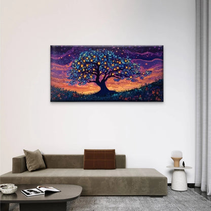 Fantacy Tree Beauty Sky Sunset Wall Art Canvas Office Home Room Framed 120x60cm