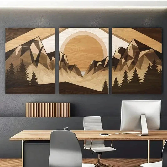 3pcs Summer & Fall Seasonal Decor Wall Art Set Canvas Framed 50x70cm - High Quality Print 100% Australian Made Wall Canvas Ready to Hang