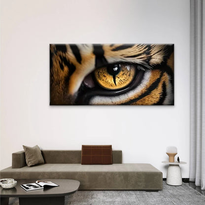 Eye Of The Tiger Perfect Wall Art Canvas Office Home Room Framed 120x60cm