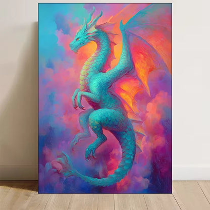 Magical Enchanted Dragon 60x90cm Metal Print Ready to Hang