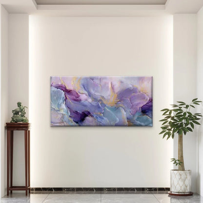 Bohemian with Purple Abstract Wall Art Canvas Office Home Room Framed 120x60cm
