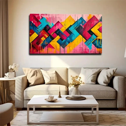 Uninhibited Artistic Sense Wall Art Canvas Office Home Room Framed 120x60cm